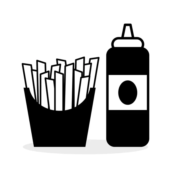 Ilustración plana sobre el diseño de comida rápida — Vector de stock