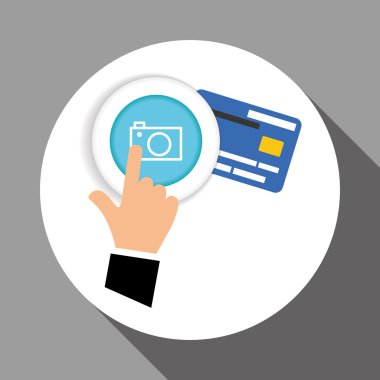 Beyaz arka plan üzerinde kredi kartı tasarım online satın