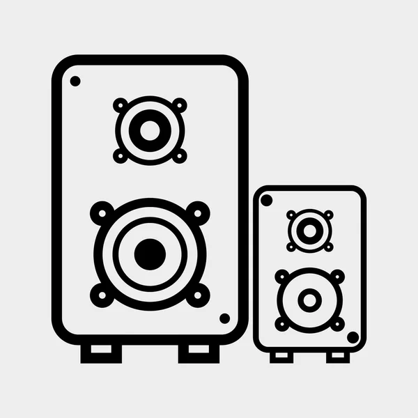 关于扬声器的设计平面插图 — 图库矢量图片