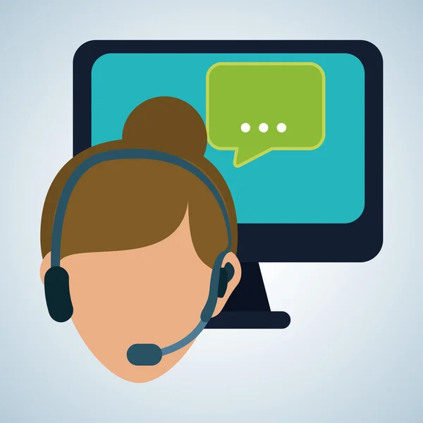 Diseño de ilustración de call center, vector editable — Vector de stock