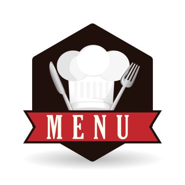 Menü ekipman tasarımı beyaz arka plan, vektör çizim üzerinde