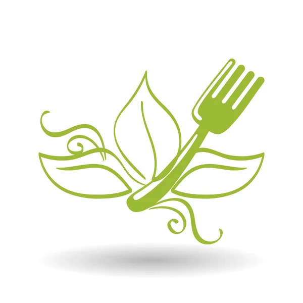 Conception d'aliments biologiques sur fond blanc, illustration vectorielle — Image vectorielle