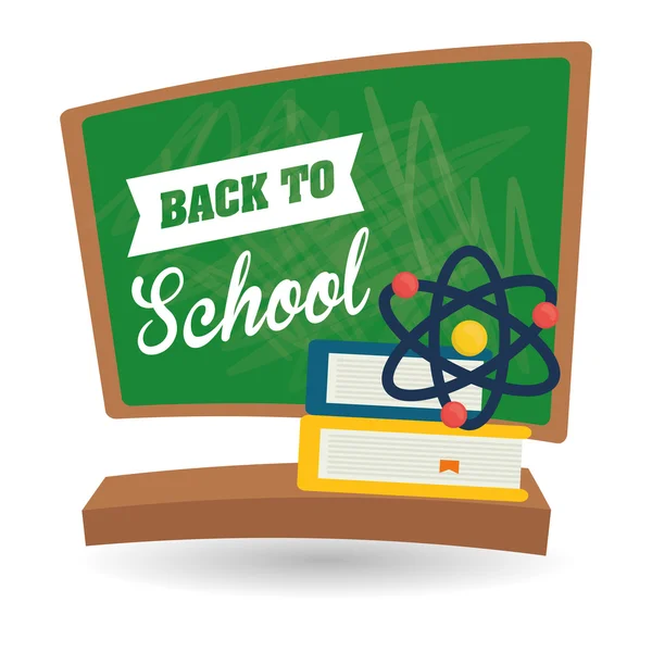 Ilustração plana do projeto Back to School — Vetor de Stock