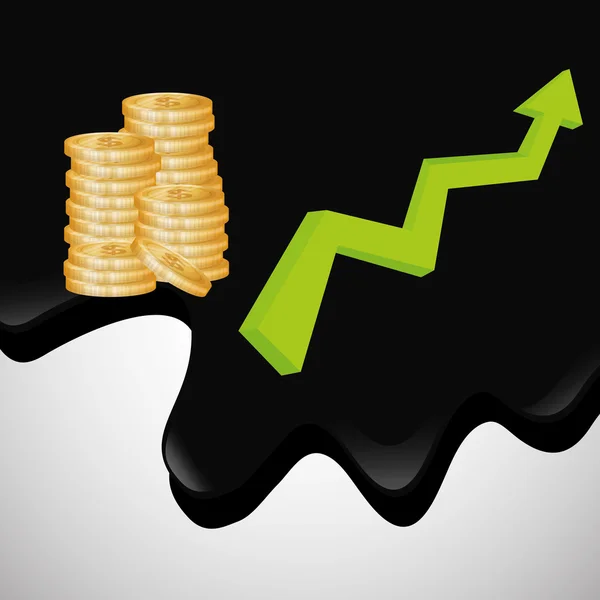 Ilustração plana sobre os conceitos de preço do petróleo, petróleo e gás — Vetor de Stock