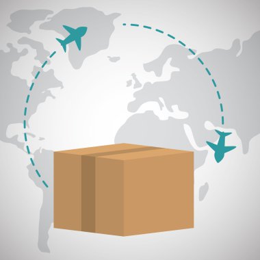 Düz ücretsiz teslim tasarım, düzenlenebilir vektör Illustration