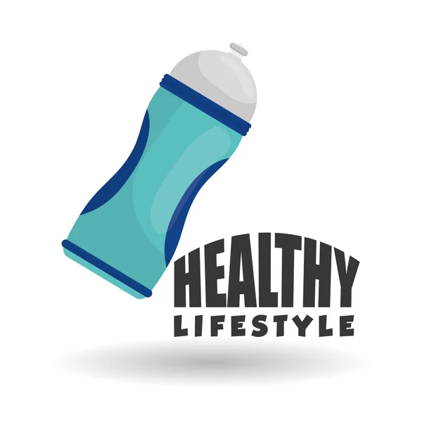 Ilustração plana de design de estilo de vida saudável — Vetor de Stock