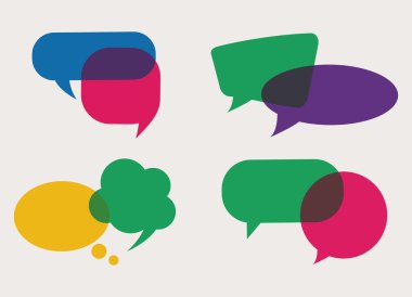 Düz illüstrasyon kabarcık tasarımı hakkında