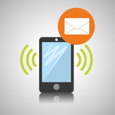 Smartphone tasarım, iletişim ve teknoloji kavramı, düzenlenebilir vektör