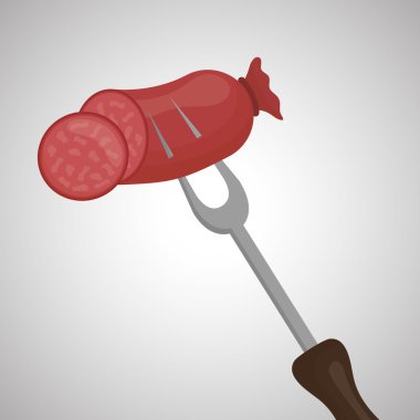 Panjur tasarımı, Barbekü ve menü kavramı, düzenlenebilir vektör