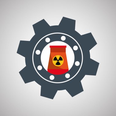 Endüstri tasarımı, bitki ve fabrika kavramı, düzenlenebilir vektör