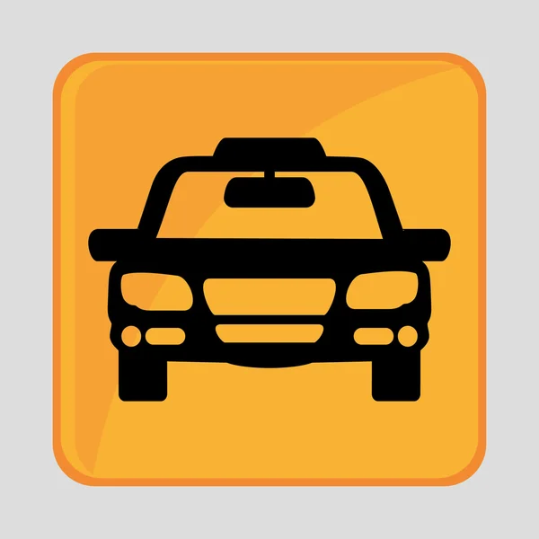 Auto taxi icoon. Ontwerp openbaar vervoer. Taxi taxi. Vlakke stijl — Stockvector