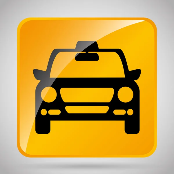 Car taxi icon. Public transport design. Taxi cab. Flat Style — Stock Vector
