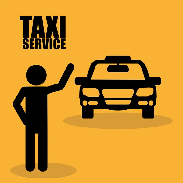 Icône taxi voiture. Conception des transports publics. Taxi taxi. Style plat — Image vectorielle