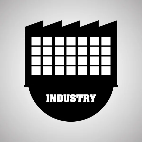 Projeto da indústria, planta e conceito de fábrica, vetor editável —  Vetores de Stock