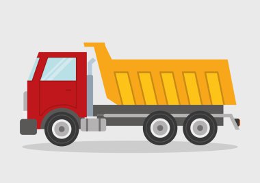 Kamyon tasarım. ulaşım simgesi. düz illüstrasyon