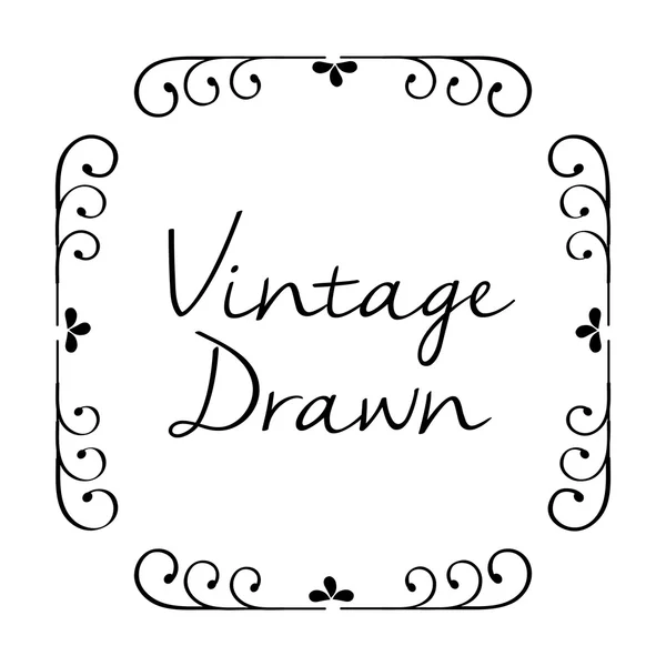 Vintage draw design. prydnad ikon. skiss koncept — Stock vektor