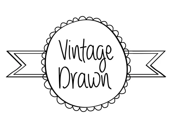 Vintage draw design. prydnad ikon. skiss koncept — Stock vektor