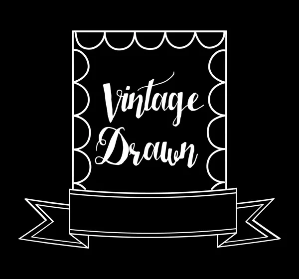 Vintage draw design. prydnad ikon. skiss koncept — Stock vektor