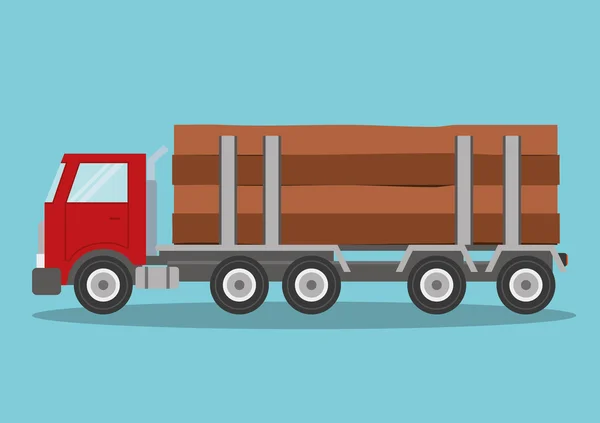 Projeto do caminhão. ícone de transporte. ilustração plana — Vetor de Stock