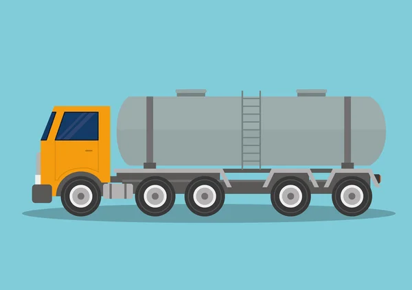 Конструкція вантажівки. значок транспорту. плоска ілюстрація — стоковий вектор