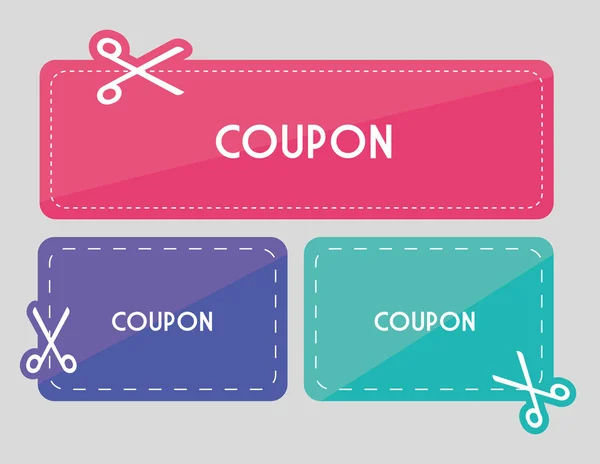Design del coupon. icona di vendita. concetto di shopping — Vettoriale Stock