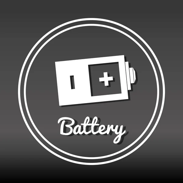 Batteriedesign, Energie- und Energiekonzept, editierbarer Vektor — Stockvektor