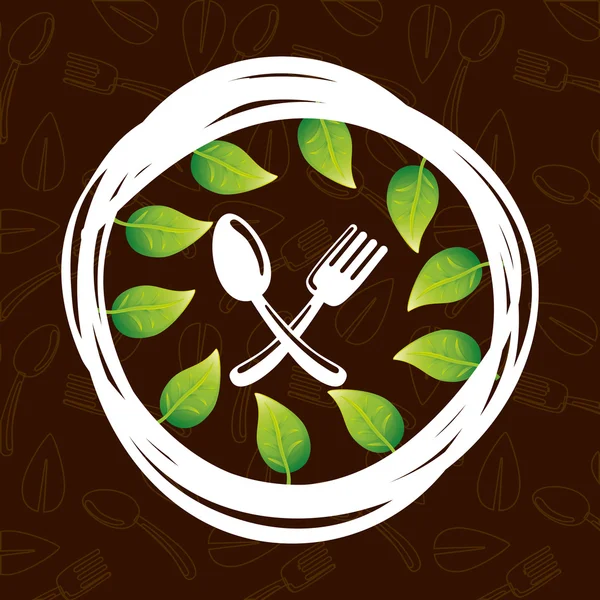 Design von Bio-Lebensmitteln. Natürliches Konzept. Illustration zu gesunder Ernährung — Stockvektor