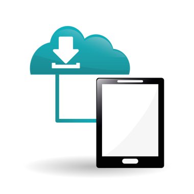 Tablet tasarım. teknoloji simgesi. Multimedya kavramı