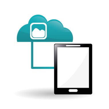 Tablet tasarım. teknoloji simgesi. Multimedya kavramı