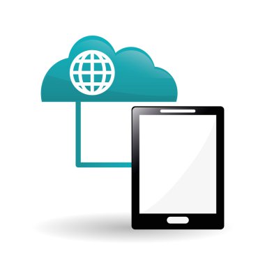 Tablet tasarım. teknoloji simgesi. Multimedya kavramı