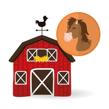 Çiftlik tasarım. hayvan simgesi. Beyaz arka plan
