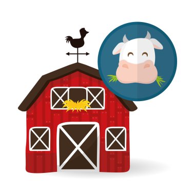 Çiftlik tasarım. hayvan simgesi. Beyaz arka plan