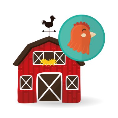 Çiftlik tasarım. hayvan simgesi. Beyaz arka plan