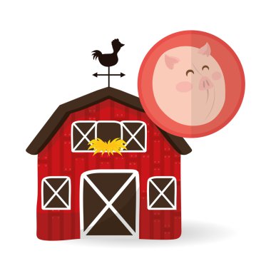 Çiftlik tasarım. hayvan simgesi. Beyaz arka plan