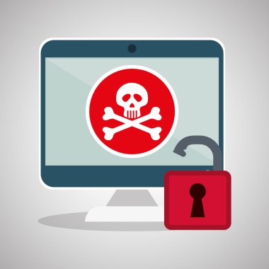 Güvenlik sistemi tasarımı. Uyarı simgesi. koruma kavramı