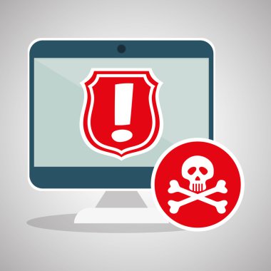 Güvenlik sistemi tasarımı. Uyarı simgesi. koruma kavramı