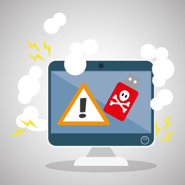 Güvenlik sistemi tasarımı. Uyarı simgesi. koruma kavramı