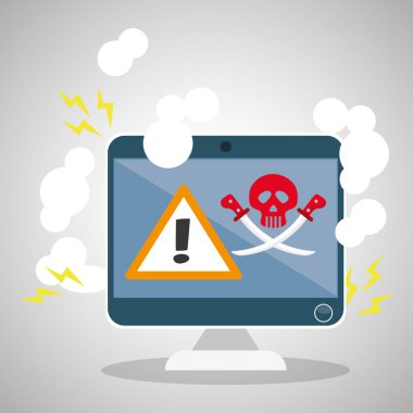 Güvenlik sistemi tasarımı. Uyarı simgesi. koruma kavramı