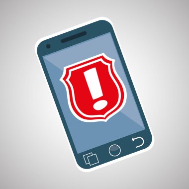 Güvenlik sistemi tasarımı. Uyarı simgesi. koruma kavramı