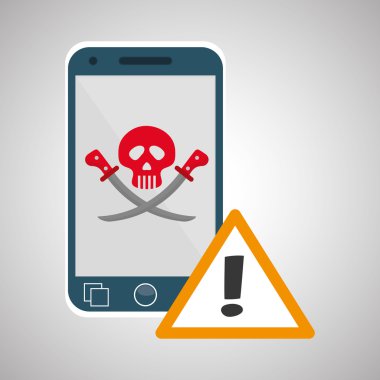 Güvenlik sistemi tasarımı. Uyarı simgesi. koruma kavramı