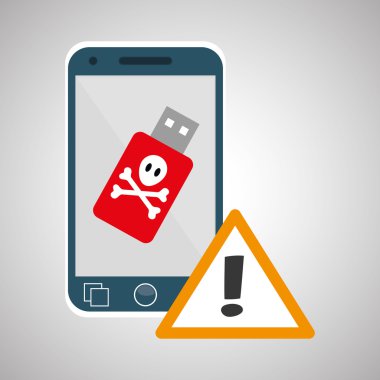 Güvenlik sistemi tasarımı. Uyarı simgesi. koruma kavramı