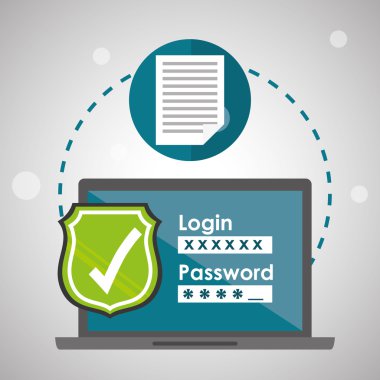 Güvenlik sistemi tasarımı. Uyarı simgesi. koruma kavramı