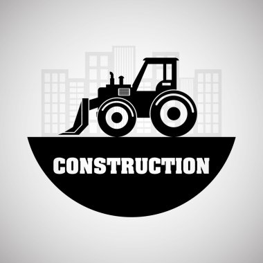 Construction design. truck icon. repair concept, vector illustration