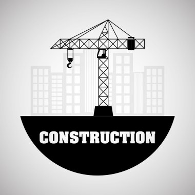 Construction design. crane icon. repair concept, vector illustration