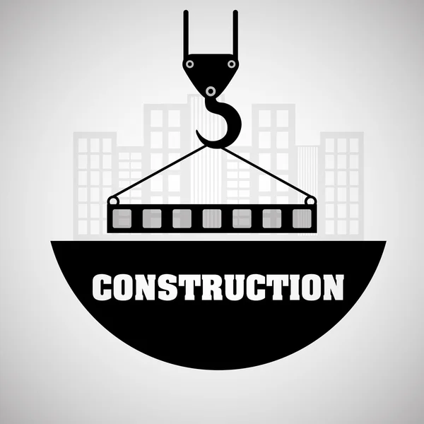 Diseño de construcción. icono de la grúa. concepto de reparación, ilustración vectorial — Vector de stock