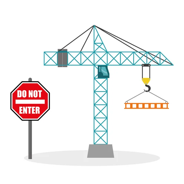 Construction design. crane icon. repair concept, vector illustration — 图库矢量图片