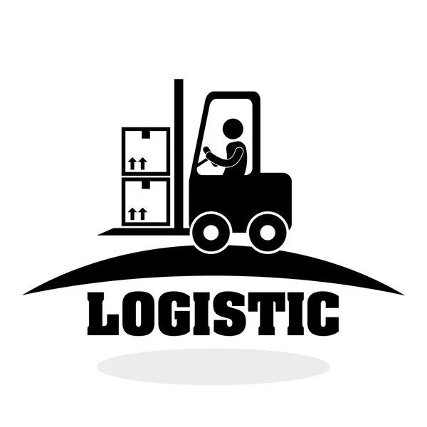 Progettazione logistica. Concezione spedizione e consegna — Vettoriale Stock