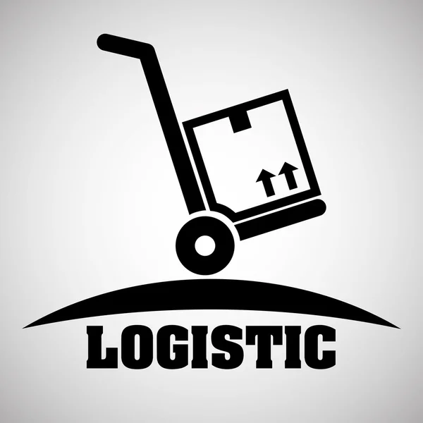 Progettazione logistica. Concezione spedizione e consegna — Vettoriale Stock