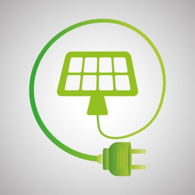 Ekoloji tasarım. Koruma simgesi. Yeşil kavram. , vektör çizim