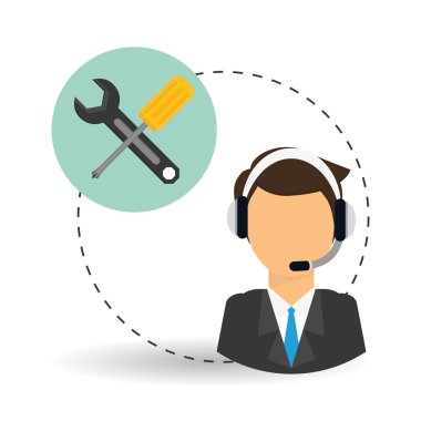 Teknik Servis. Arama Merkezi simgesi. Destek kavramı